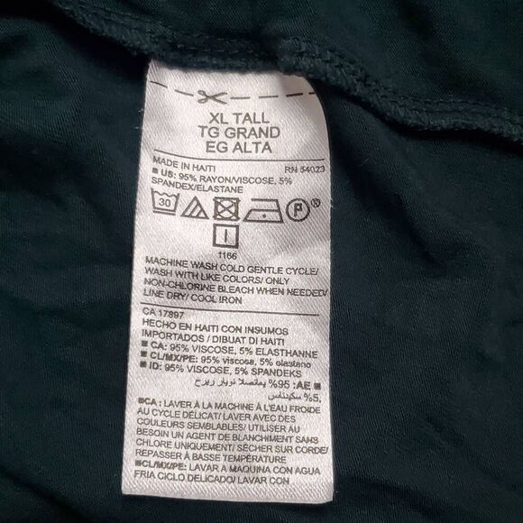 Old Navy Luxe Long Sleeve V-Neck Tee XL Tall Fir Green Soft Stretch Rayon Top - Picture 5 of 7